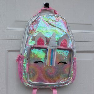 NWT- Cat & Jack Sequin Unicorn Backpack